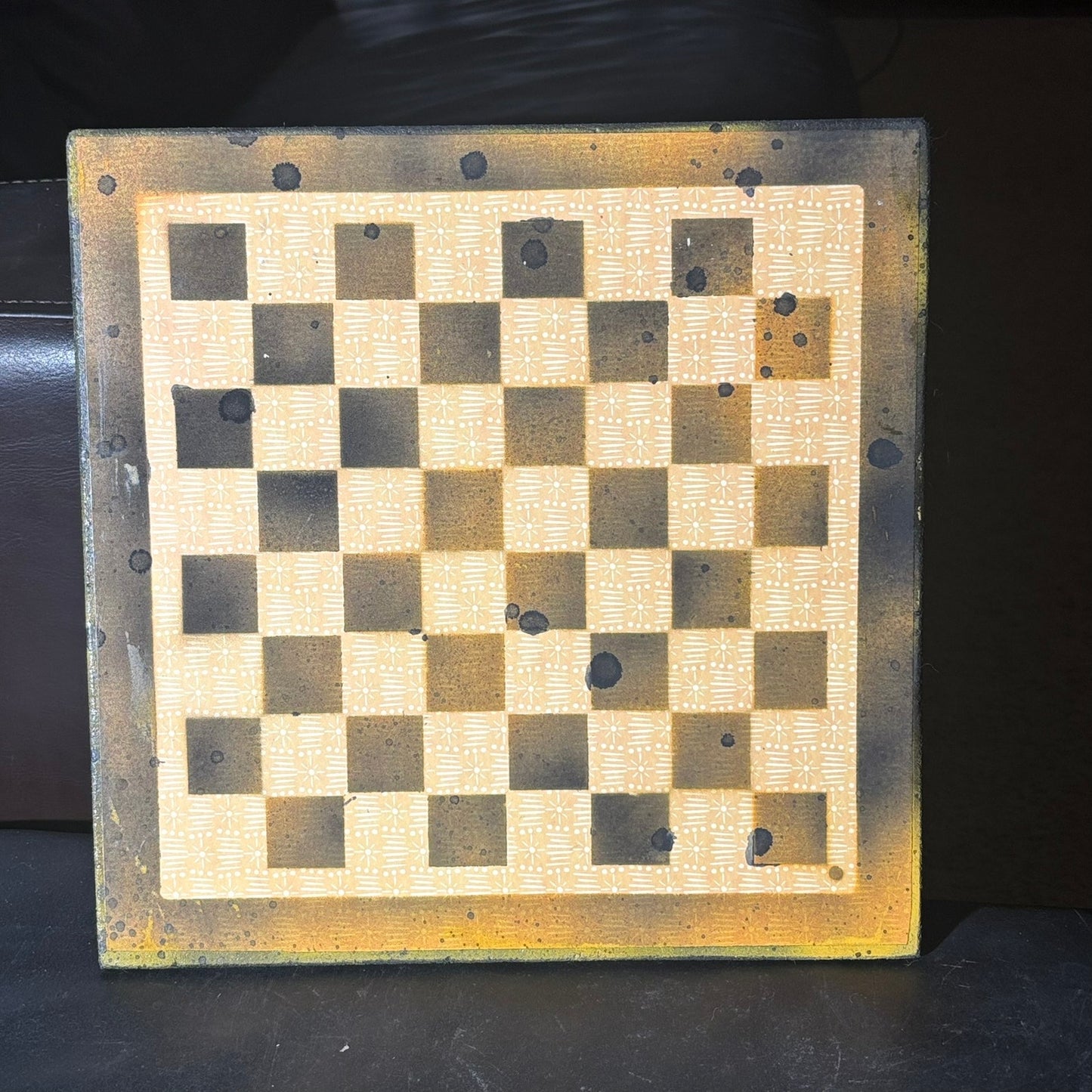 Black & Yellow - Scrapbook Chess Board
