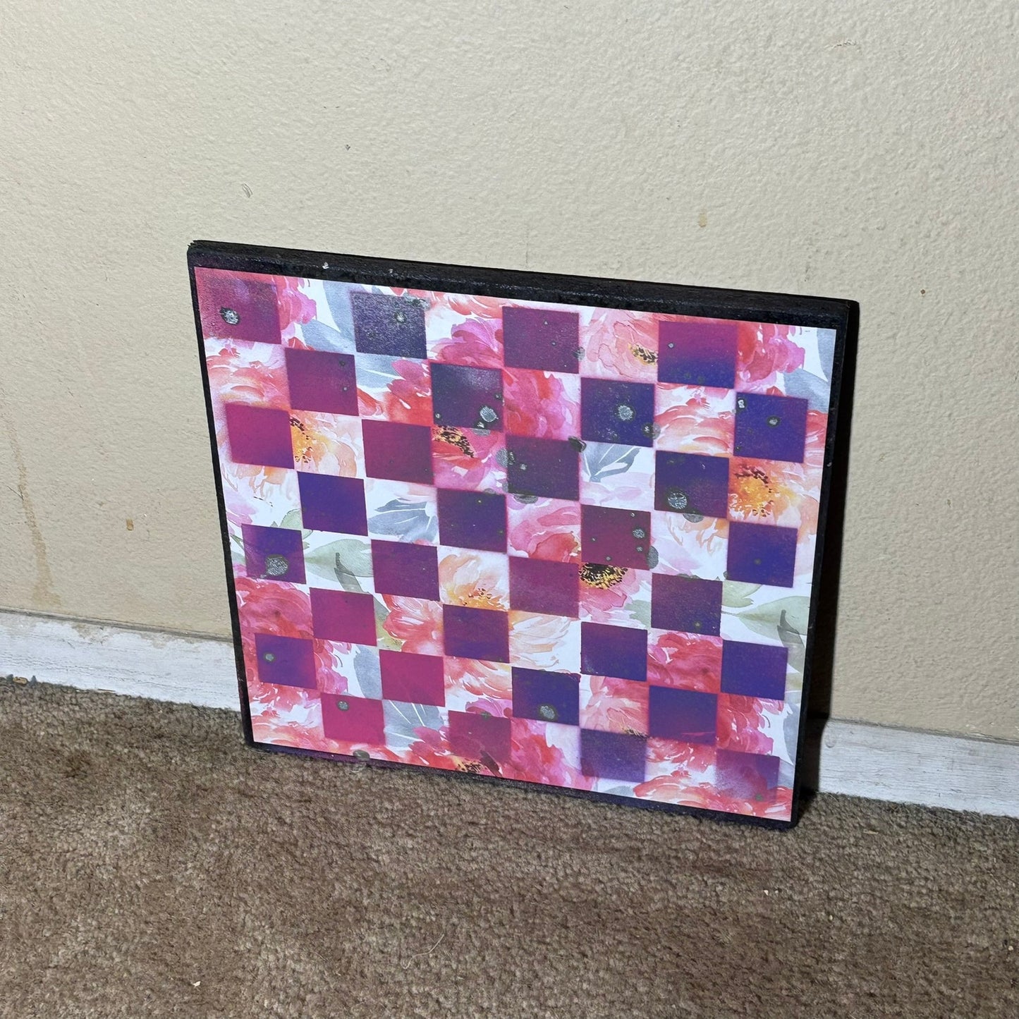Pink Purple Sublime - Scrapbook Chess Board