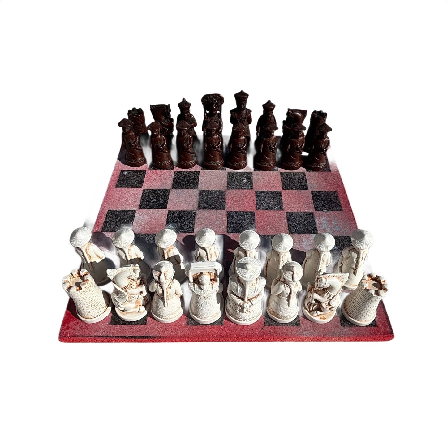 Mystic Red Black Fade - Chinese Edition Chess Set