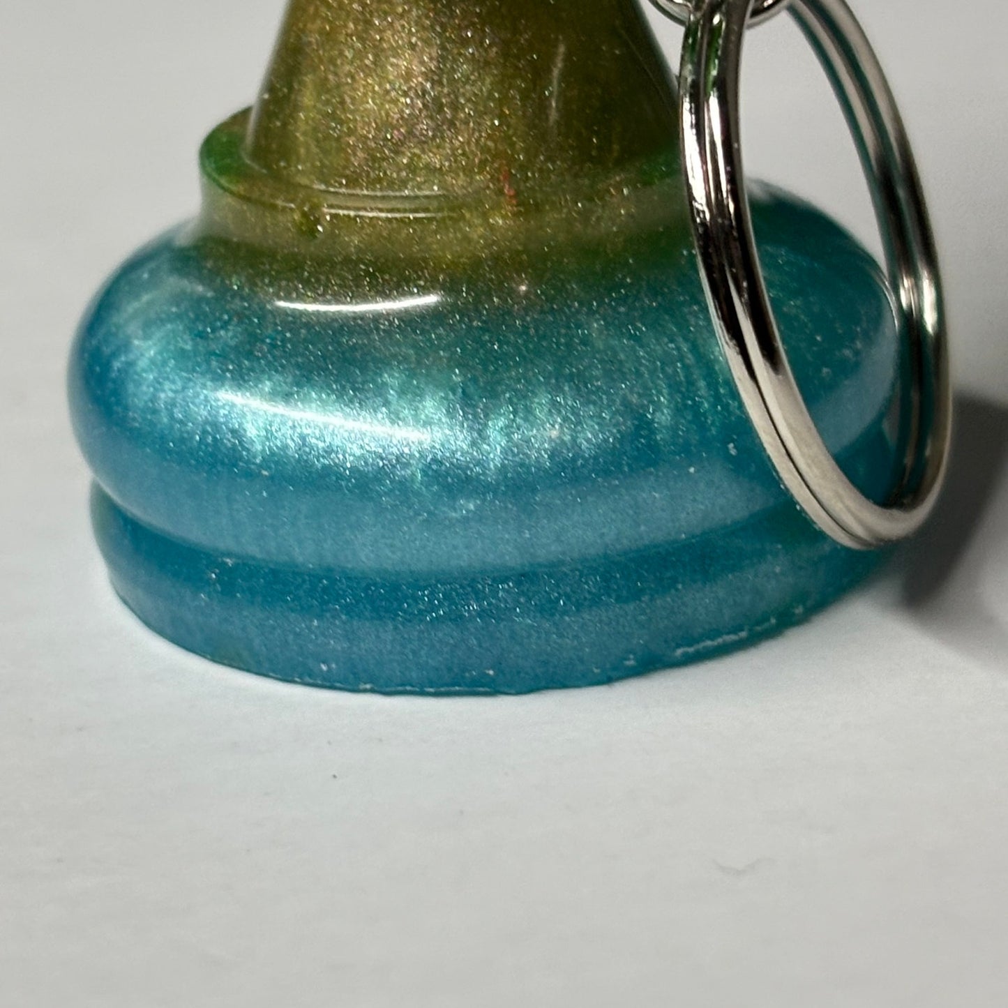 Color Swirl Pawn - Handmade Resin Keychain - Large Edition