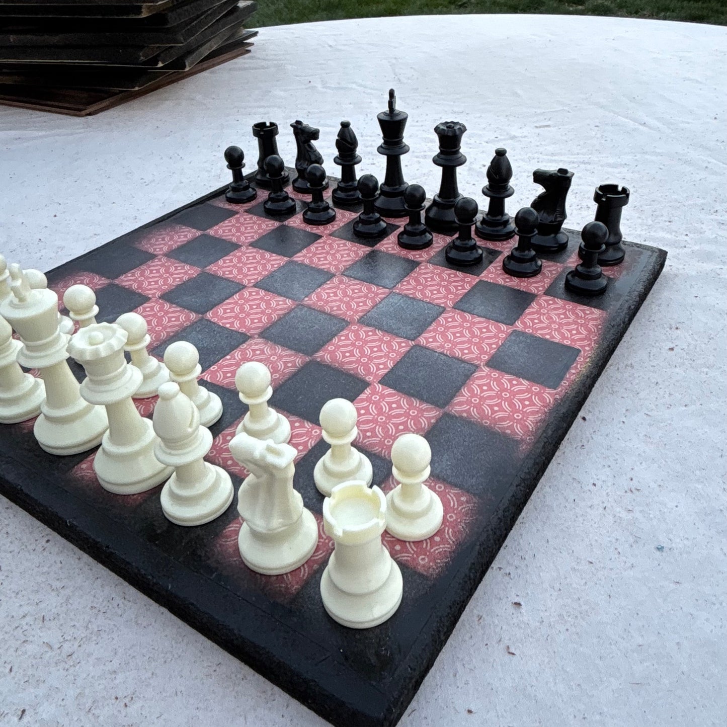 Vintage Red - Scrapbook Chess Set