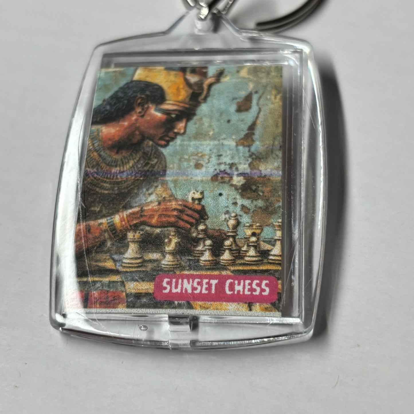Egyptian Prince - Sunset Chess Photo Keychain