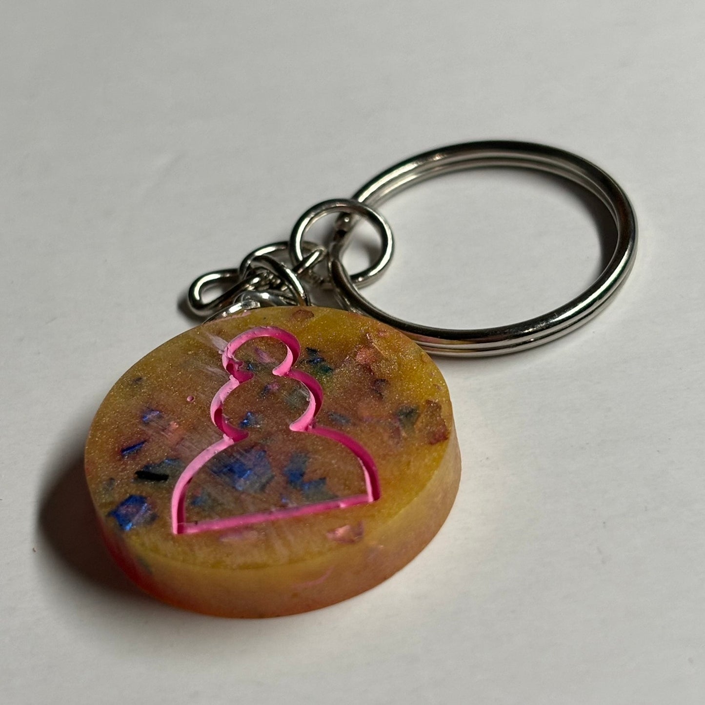 Vintage Pink Pawn - Handmade Resin Keychain