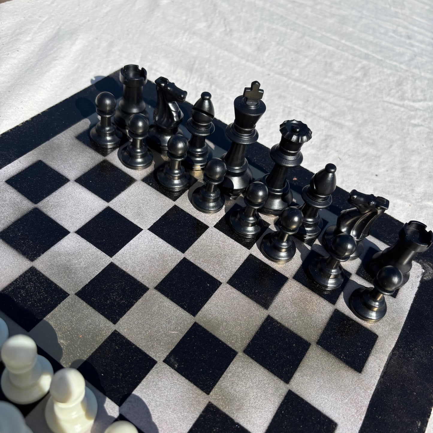 Simple Cream - Painted Chess Set