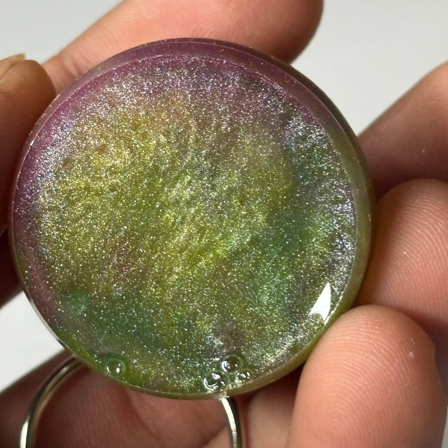 Lime Green Mixed Rook - Handmade Resin Keychain - Large Edition