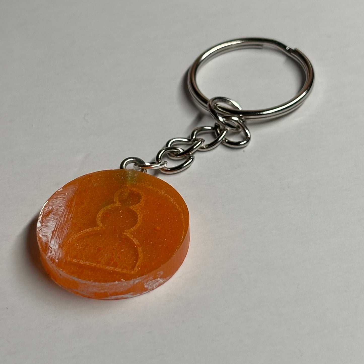 Orange Pawn - Handmade Resin Keychain