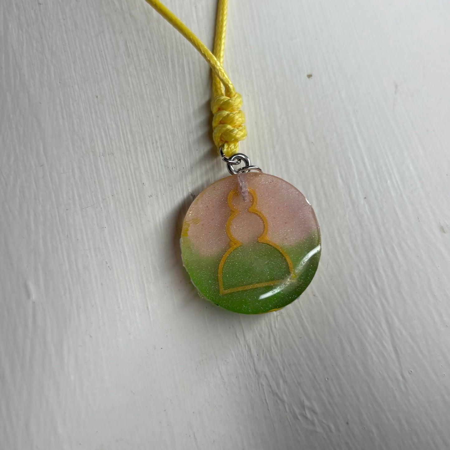 Passion Colored Pawn - Handmade Resin Chess Necklace