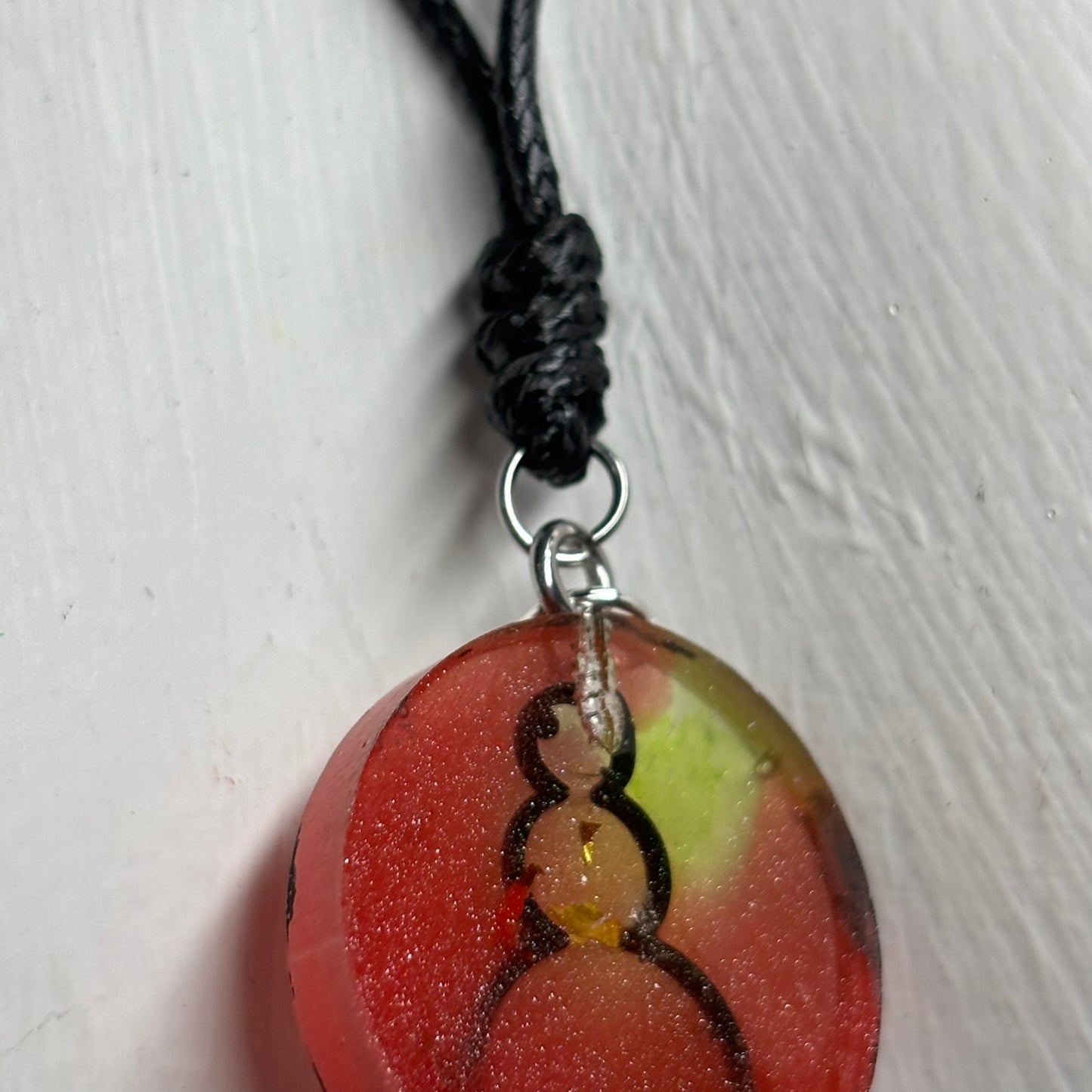 Red Pawn - Handmade Resin Chess Necklace