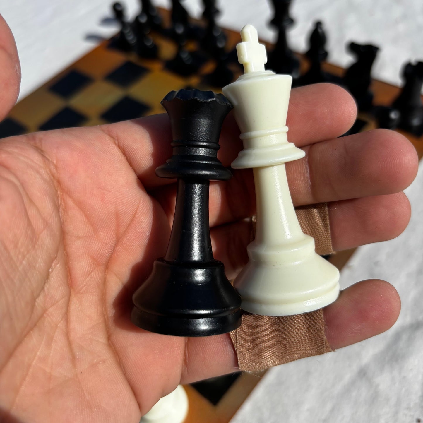 Vibrant Orange - Painted Chess Set