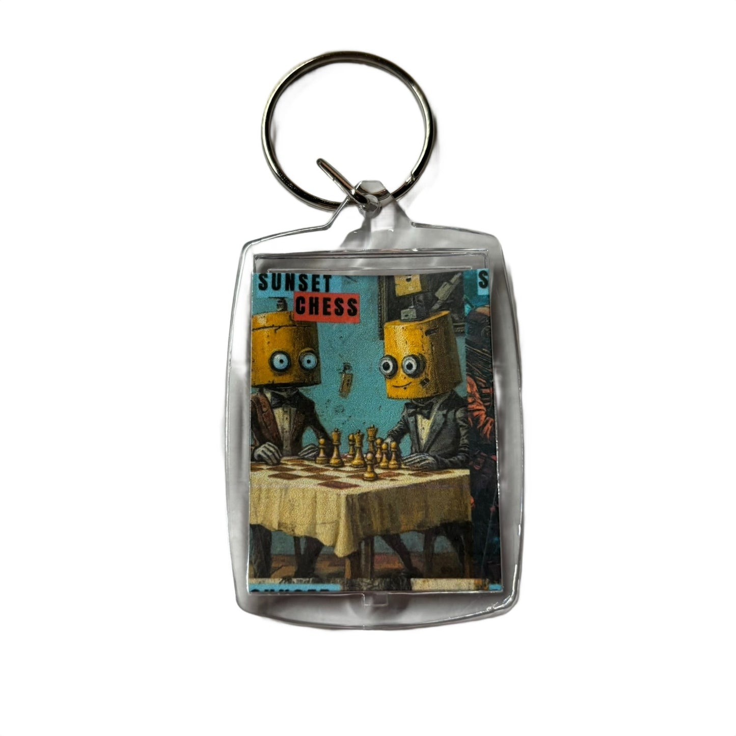 Dinner Time - Chess  Photo Keychain