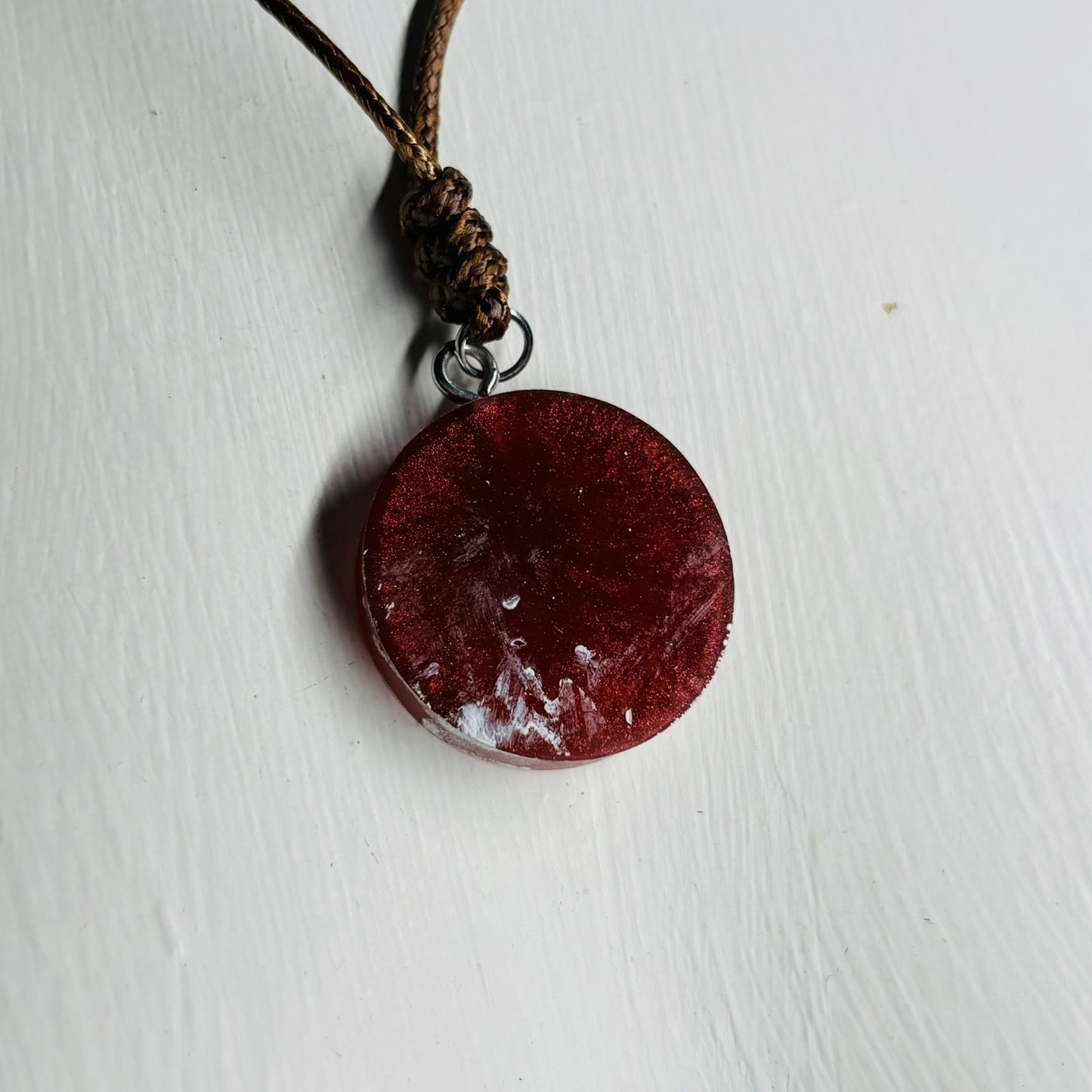 Emerald Red Pawn - Handmade Resin Chess Necklace