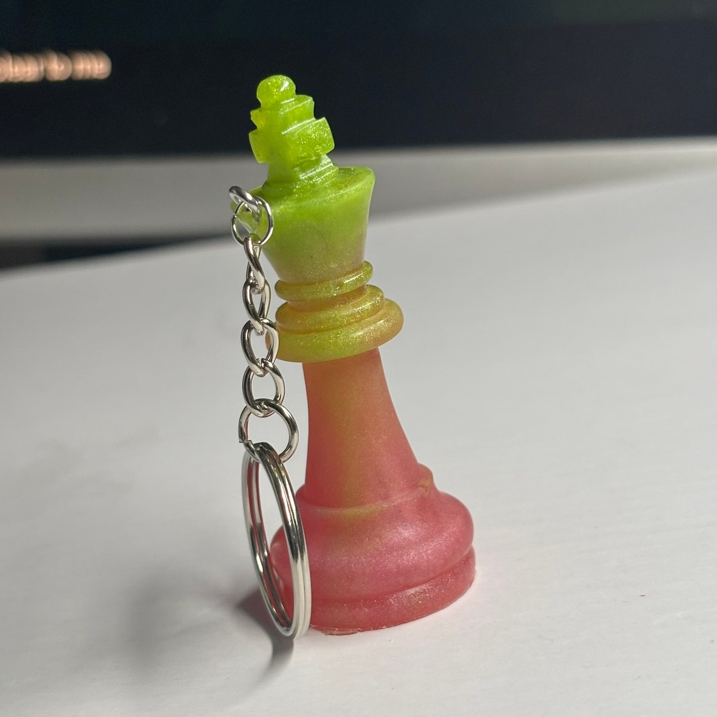 Pink/Green Shade King - Handmade Resin Keychain