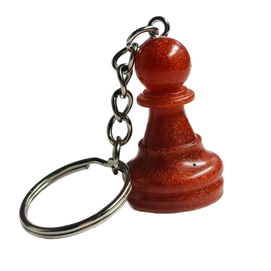 Crimson Red Pawn - Handmade Resin Keychain