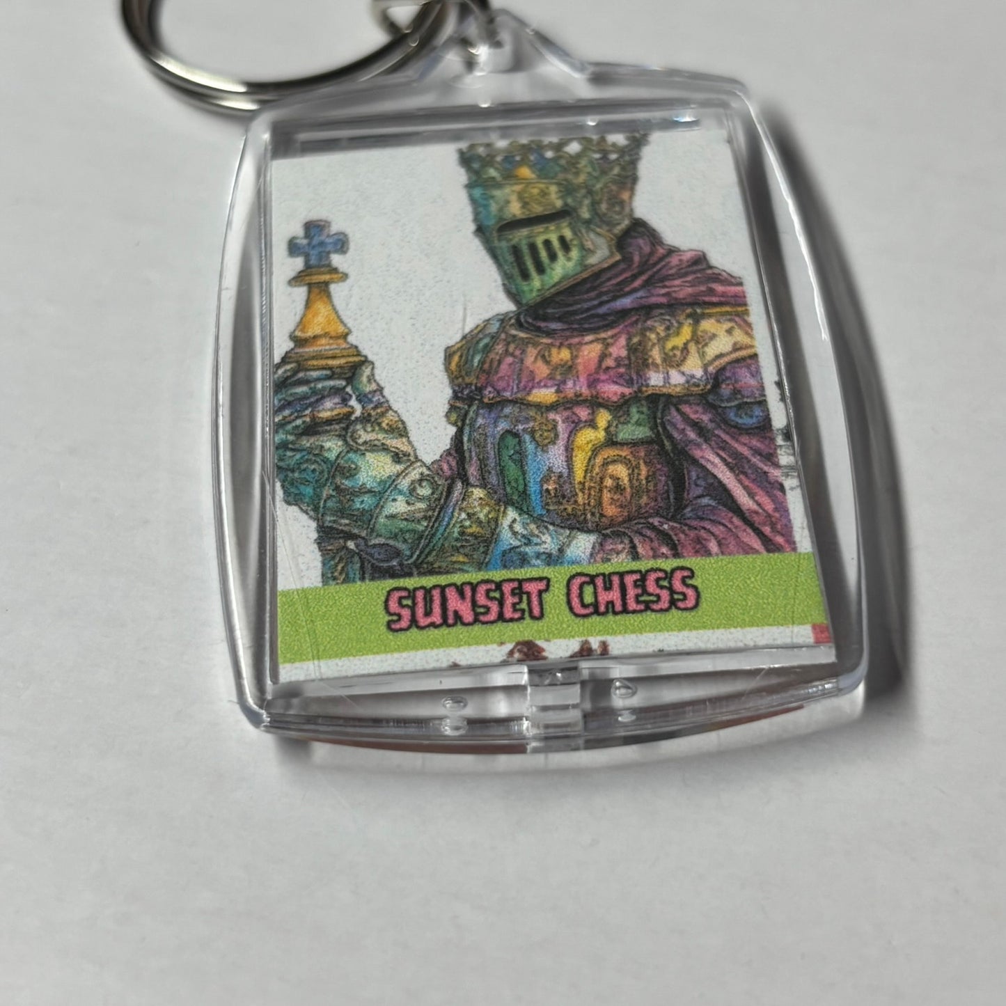 Colored Knight - Chess  Photo Keychain