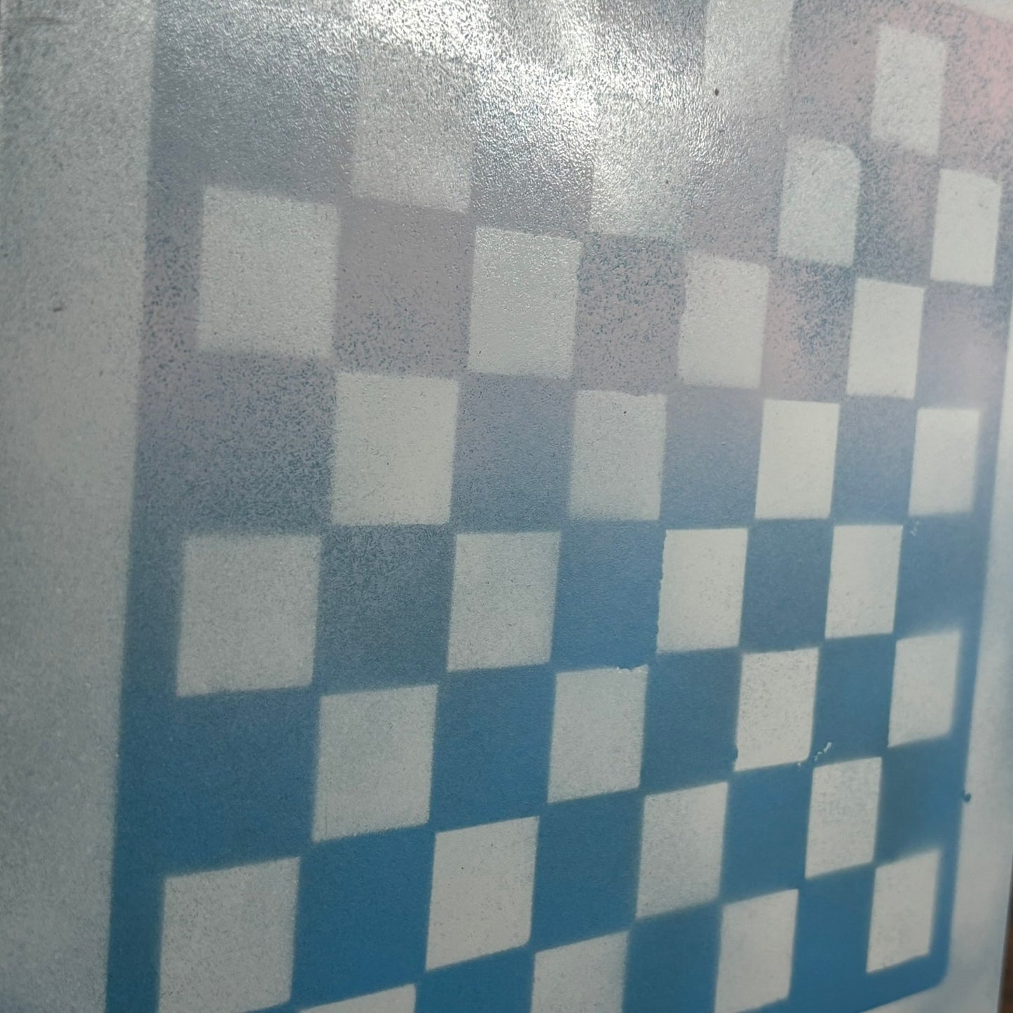 Fading Sky Blue - Painted Chess Board