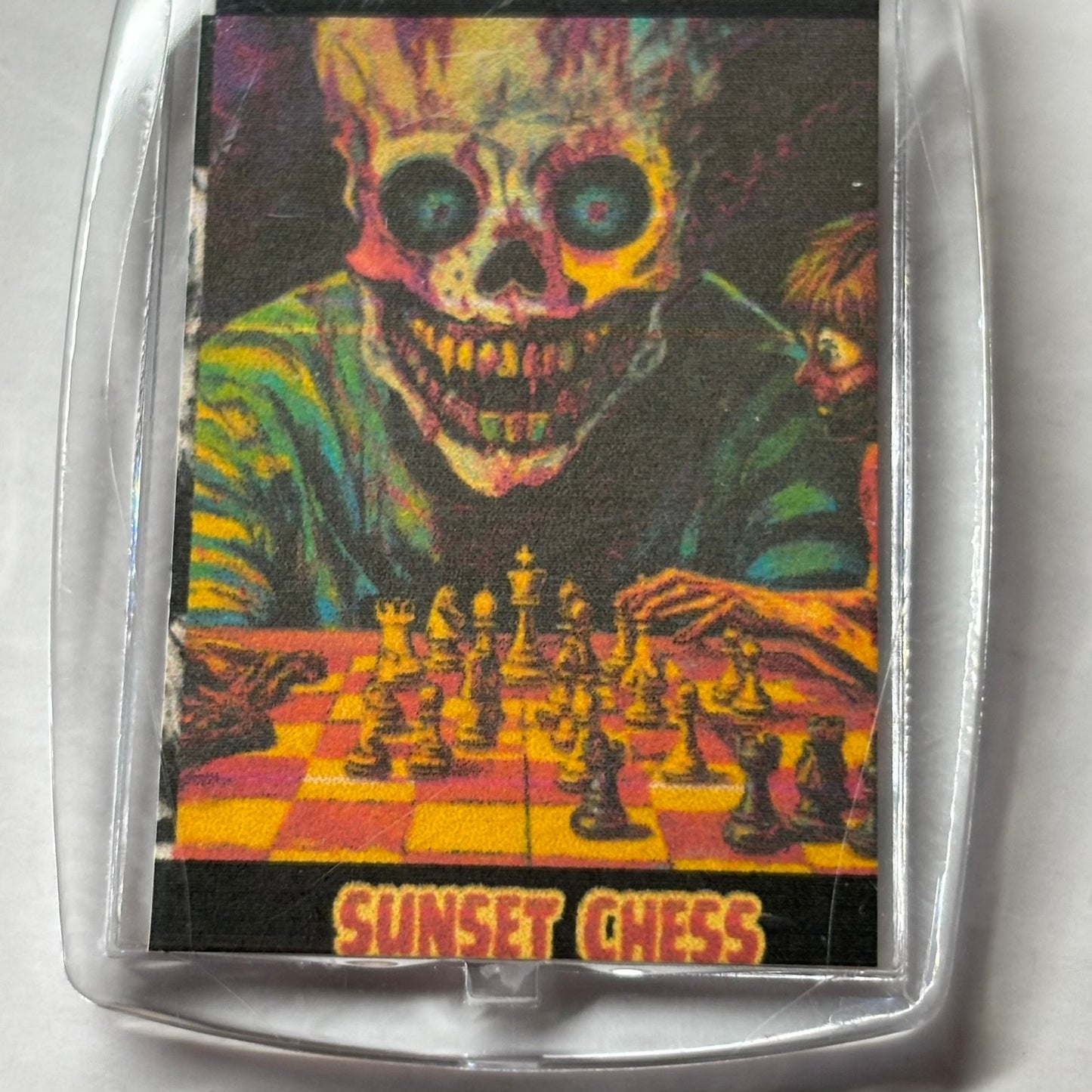 Scared Face - Chess  Photo Keychain