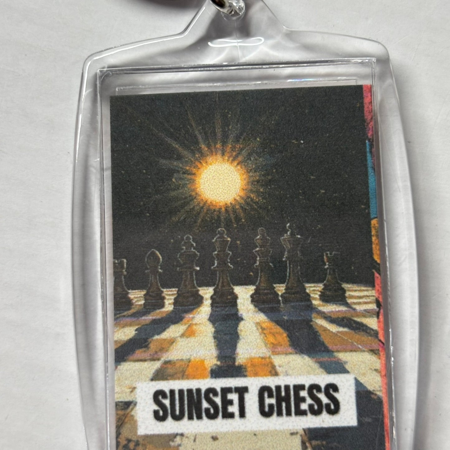 Sun In Space - Chess  Photo Keychain