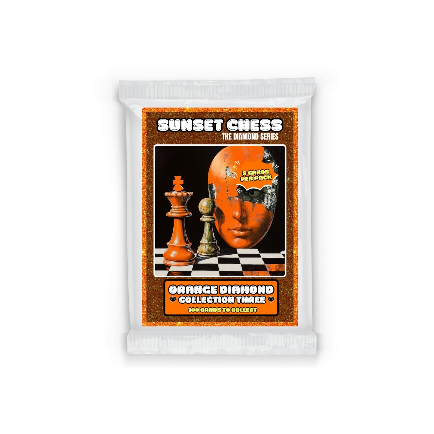 Orange Diamond Part 3 - Sunset Chess Scrapbook Card Pack