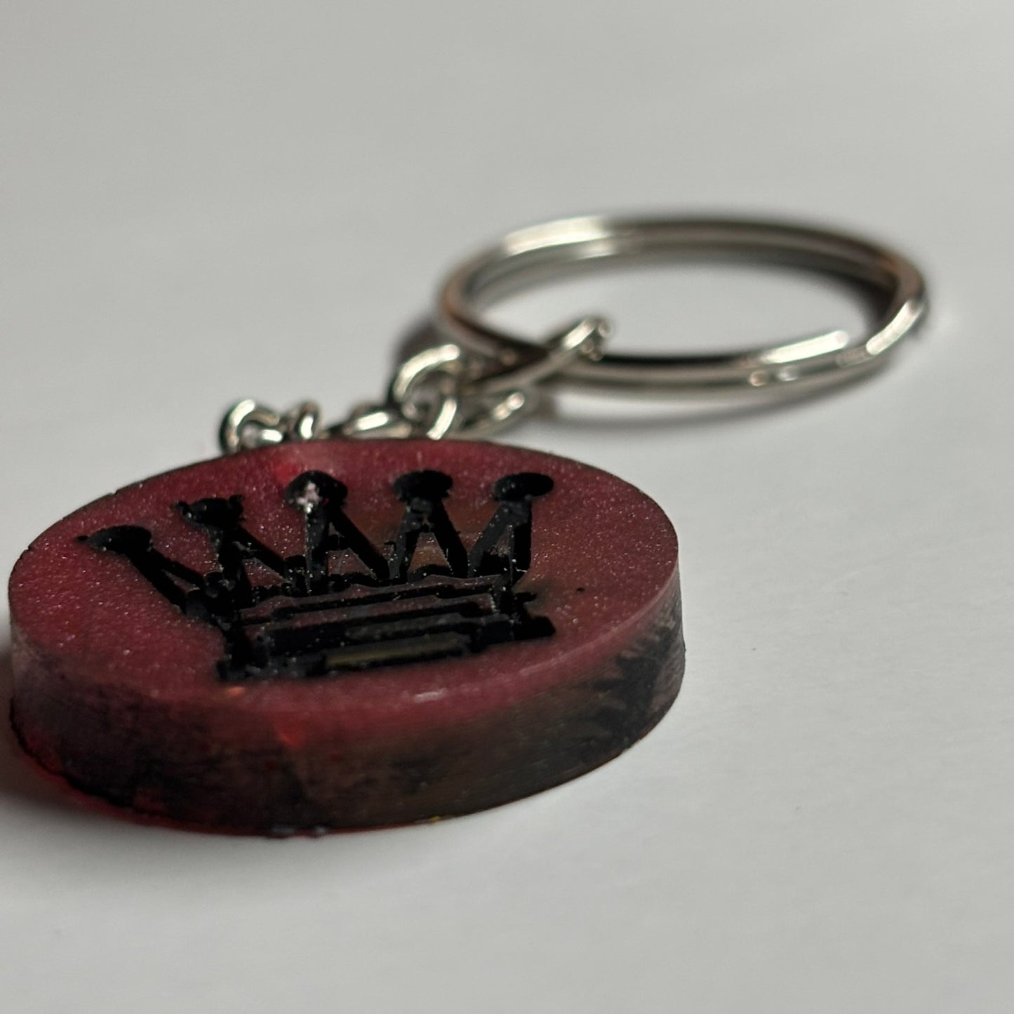 Stealth Red - Handmade Resin Keychain - Flat Edition