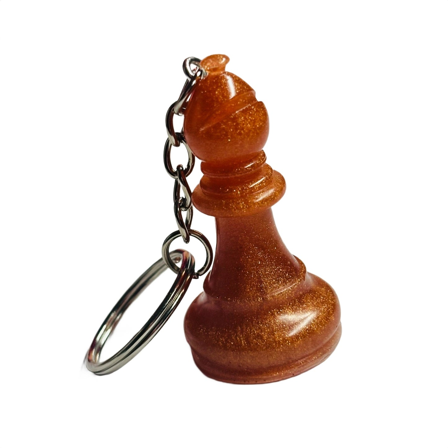 Orange Rustic Bishop - Handmade Resin Keychain