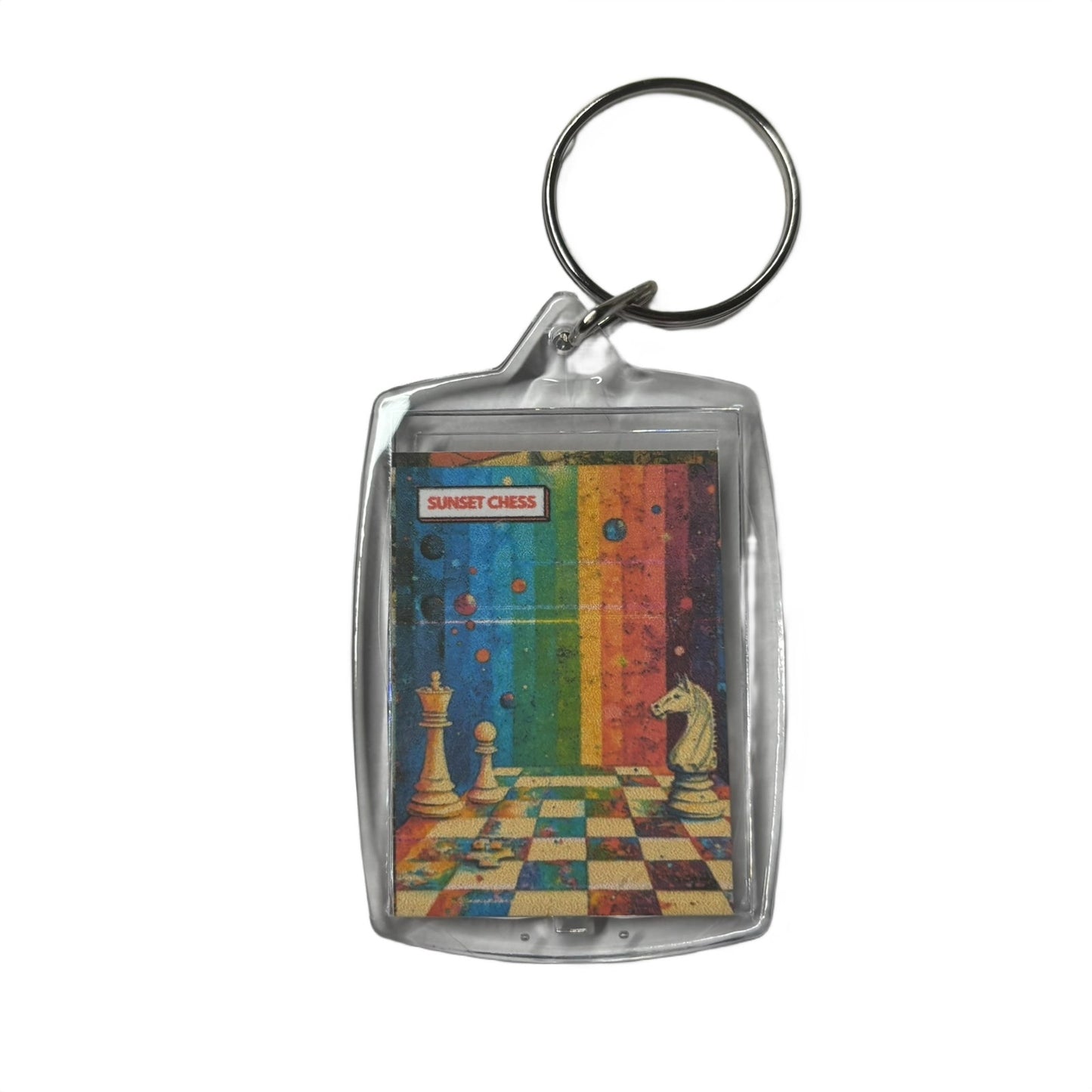 Rainbow Set - Chess  Photo Keychain