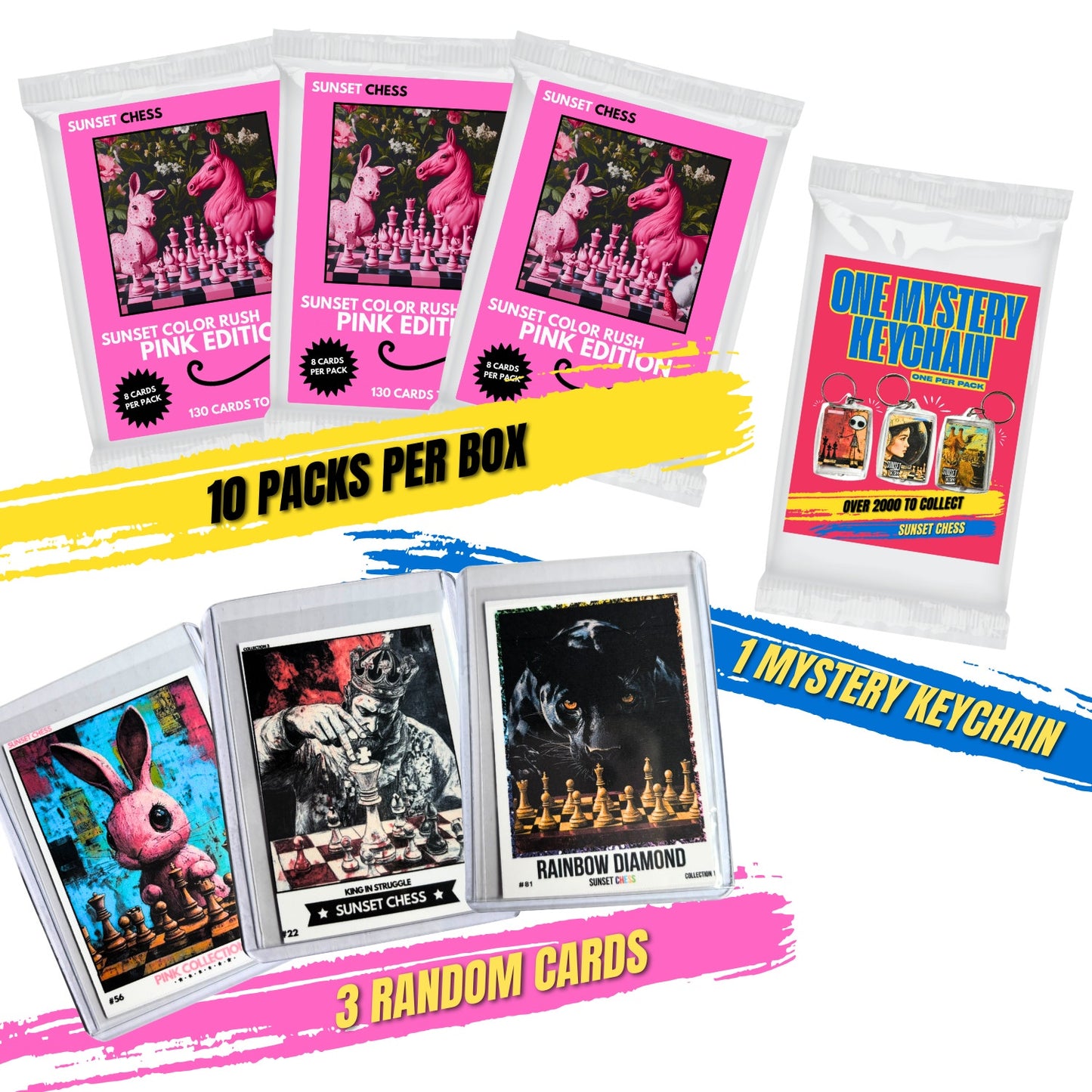 Pink Color Rush Trading Cards - Mini Box Collection
