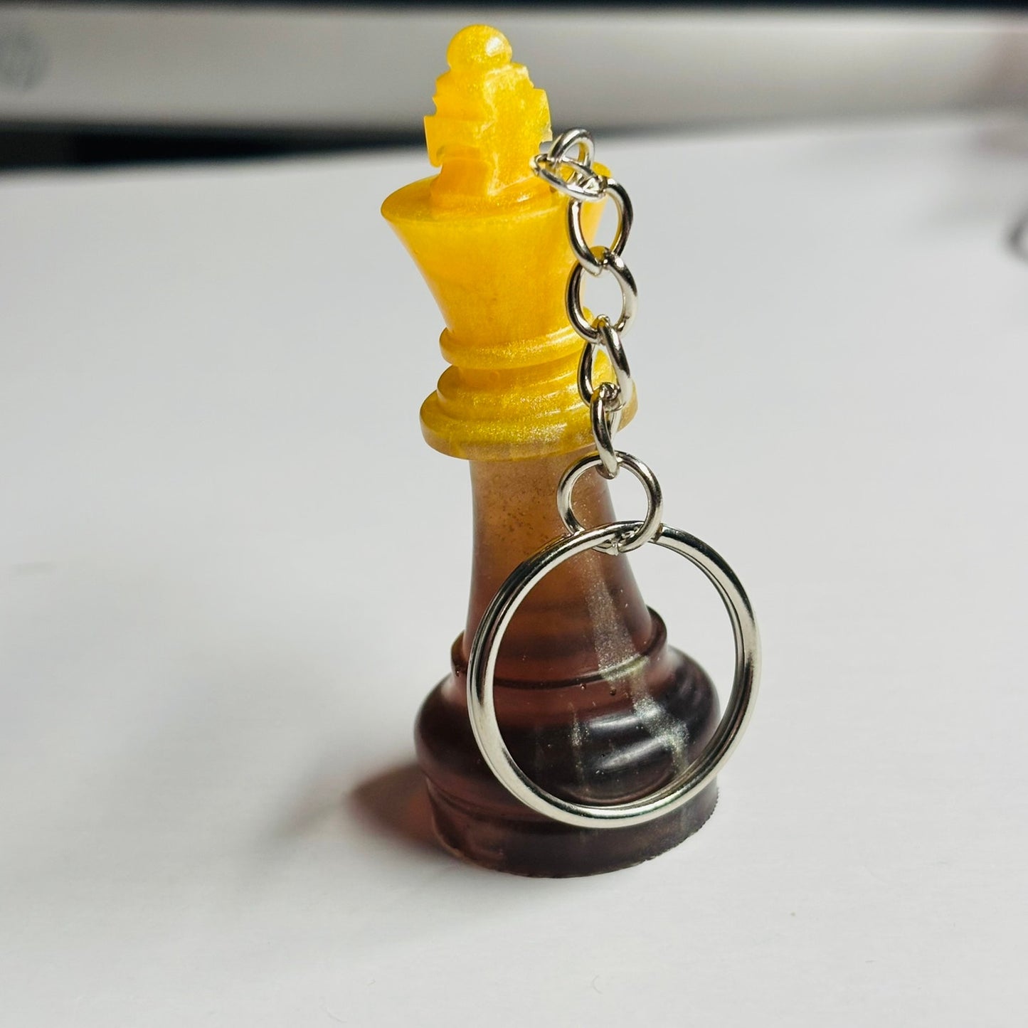 Yellow Coffee King - Handmade Resin Keychain