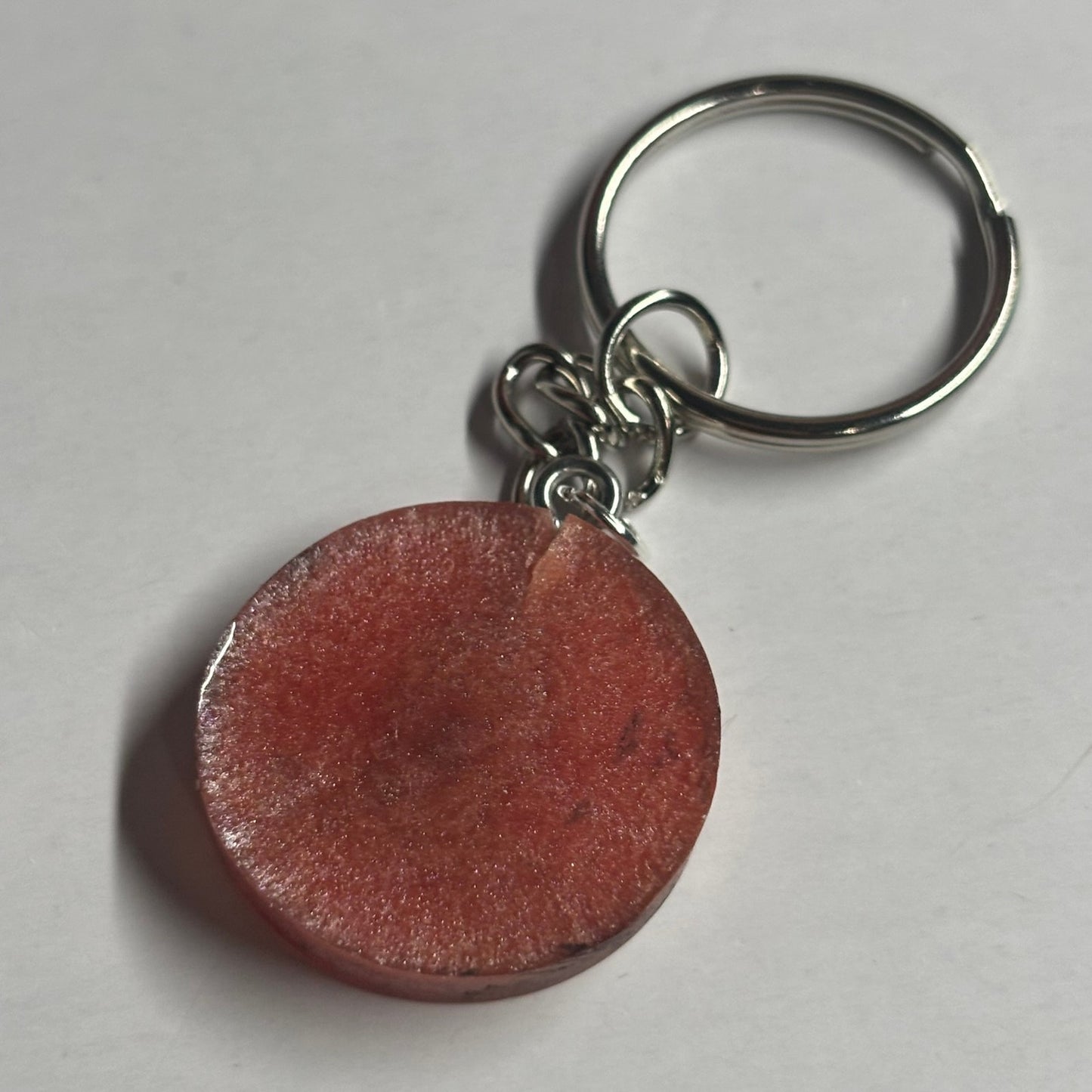 Peach Pink Bishop - Handmade Resin Keychain