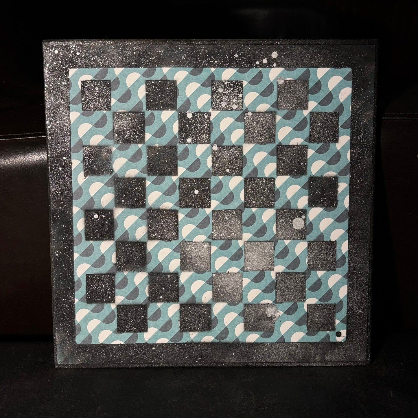 Splendid Green - Scrapbook Chess Board