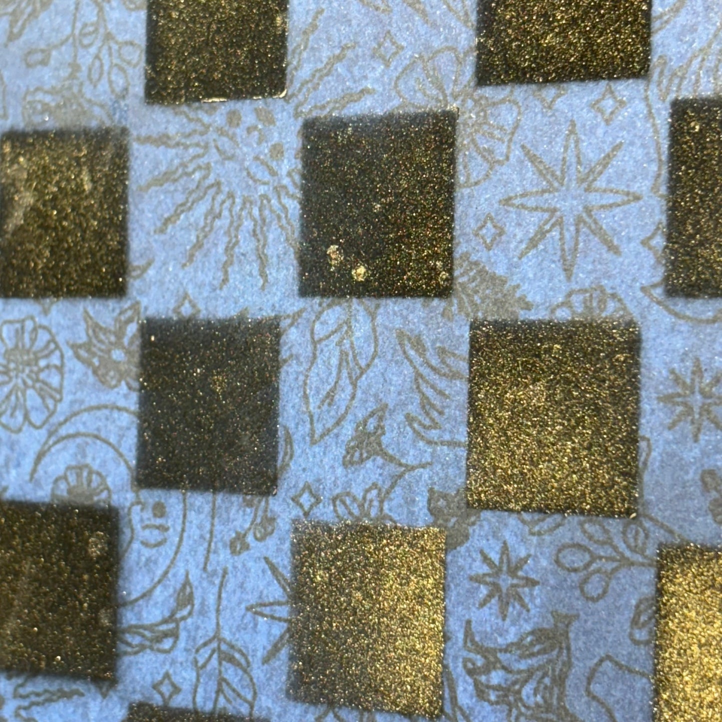 Dark Blue Gold - Scrapbook Chess Board