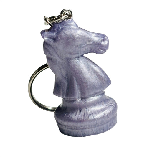 Midnight Purple Knight - Handmade Resin Keychain