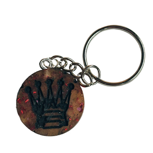 Dark Amber Queen - Handmade Resin Keychain