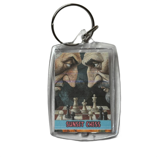 Heads Collide - Chess  Photo Keychain