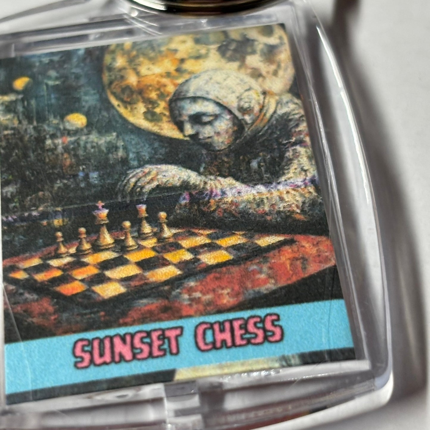 Chess In Space - Chess  Photo Keychain