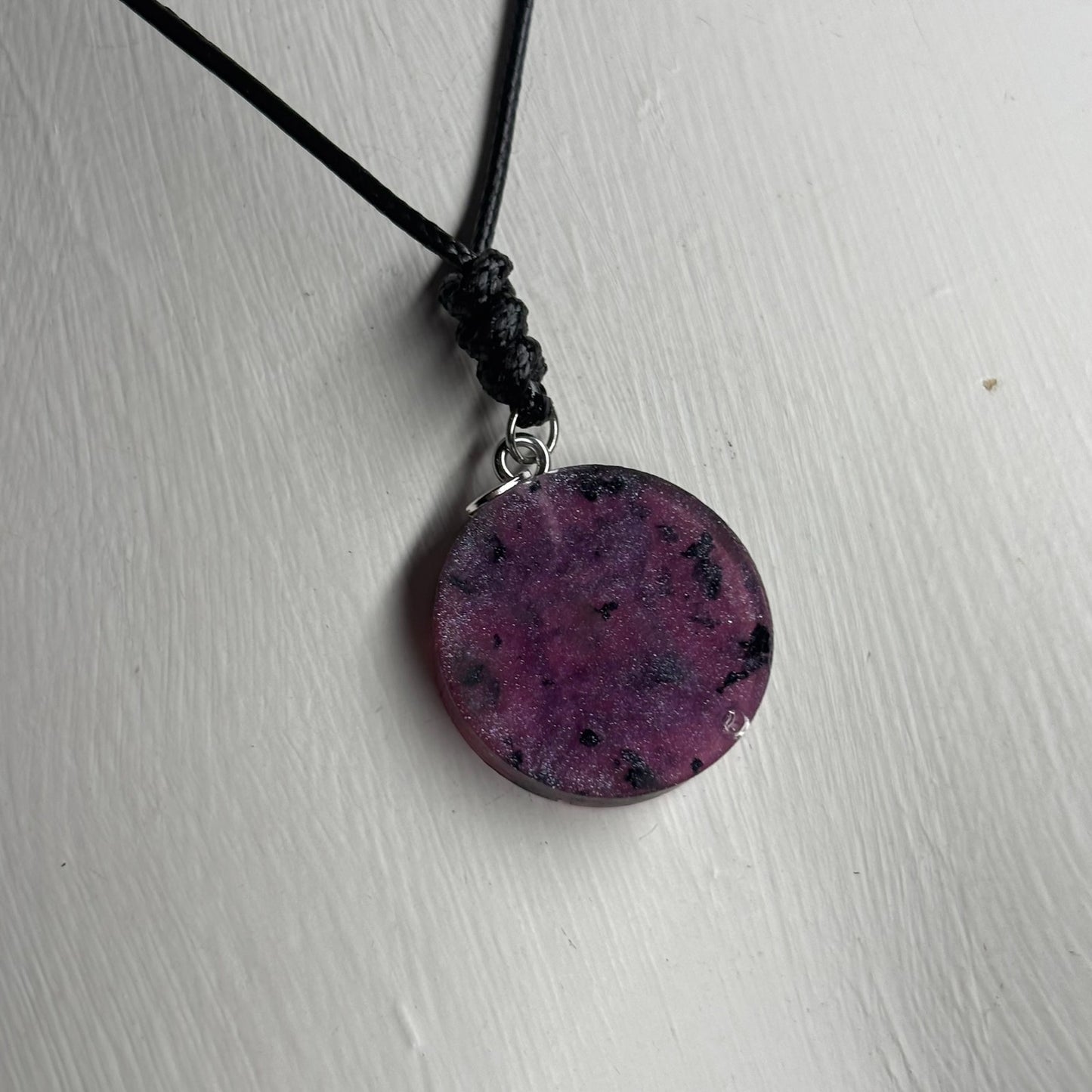 Dark Purple Rook - Handmade Resin Chess Necklace