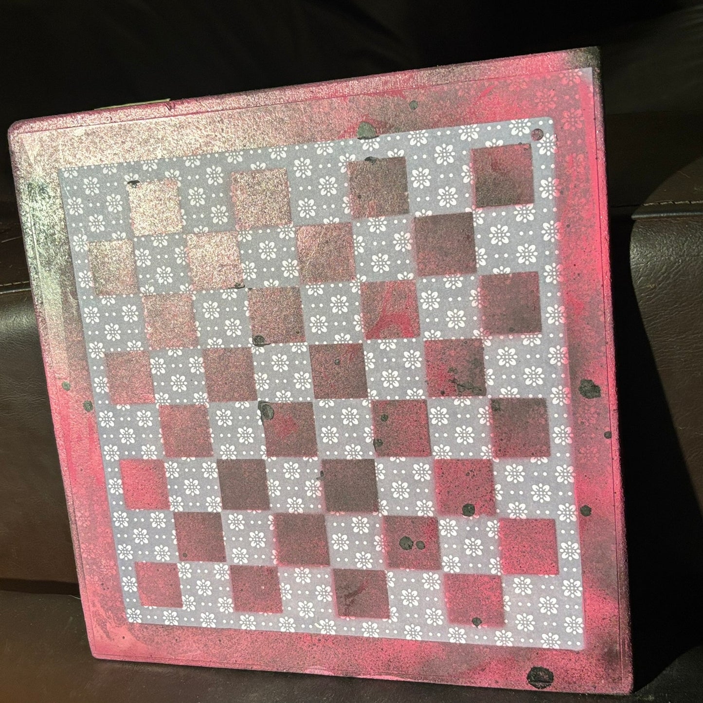 Vintage Purple/Pink - Scrapbook Chess Board