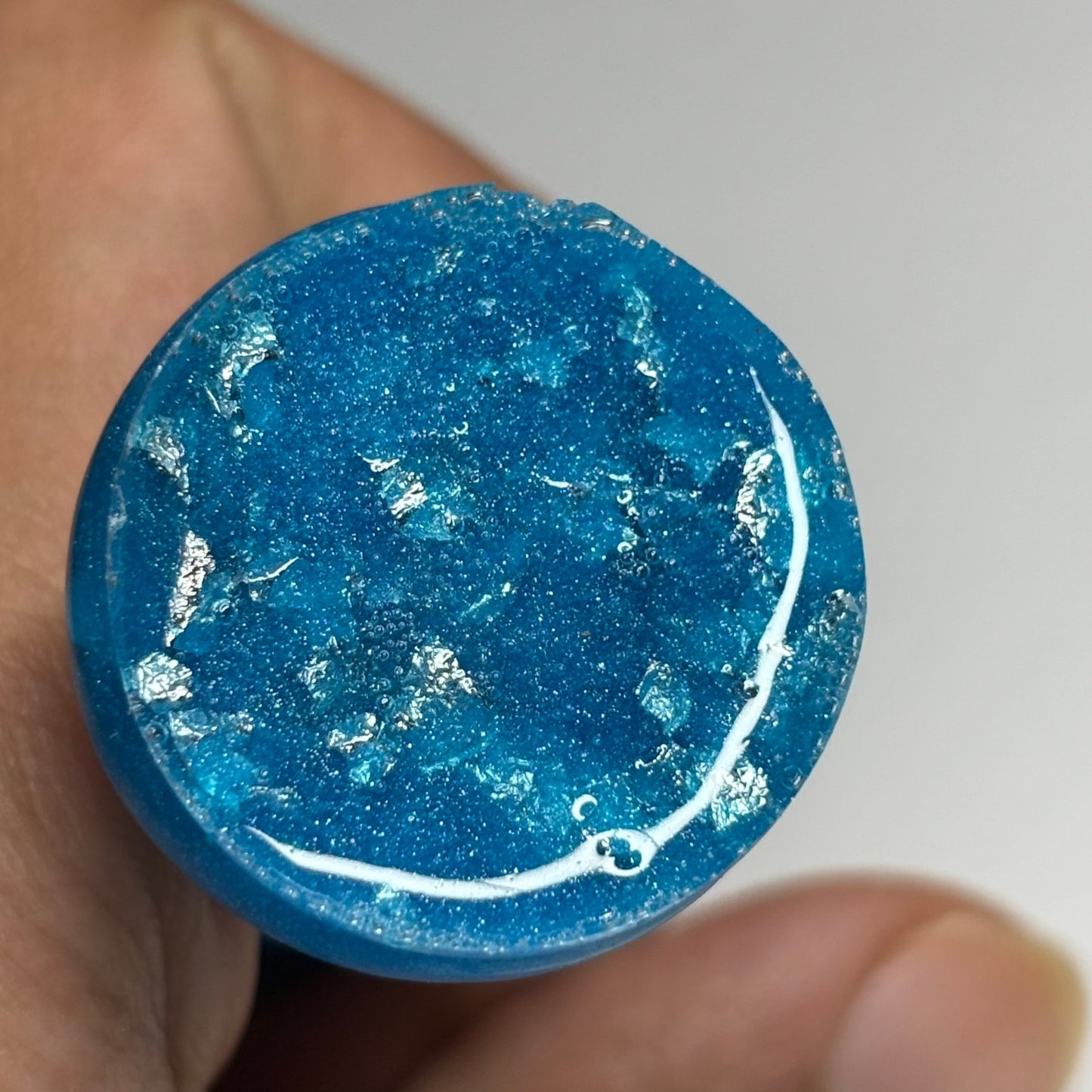 Blue Crystal Queen - Handmade Resin Keychain