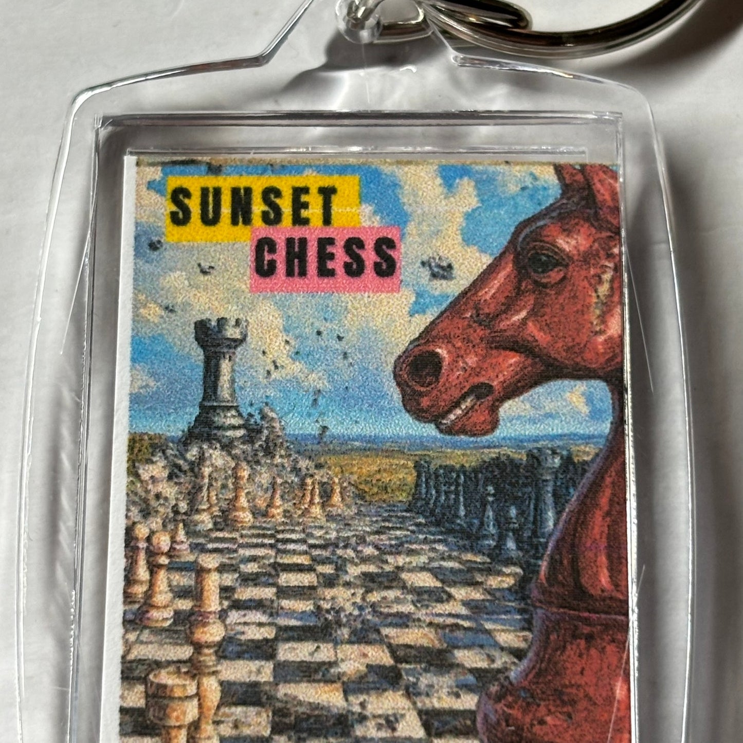 Red Horse - Chess  Photo Keychain