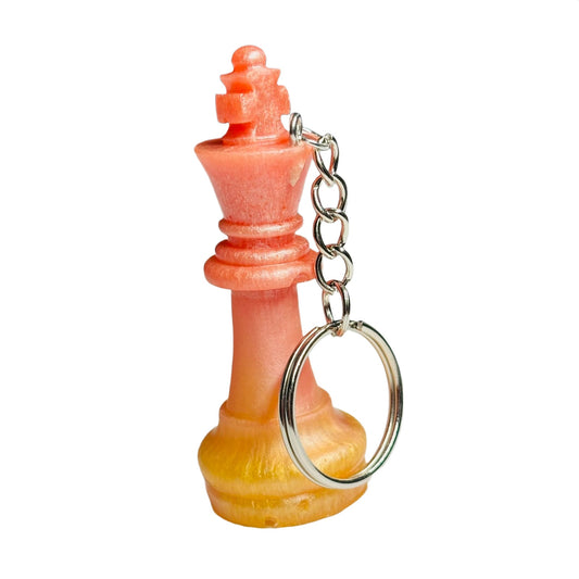 Peach Pink King - Handmade Resin Keychain