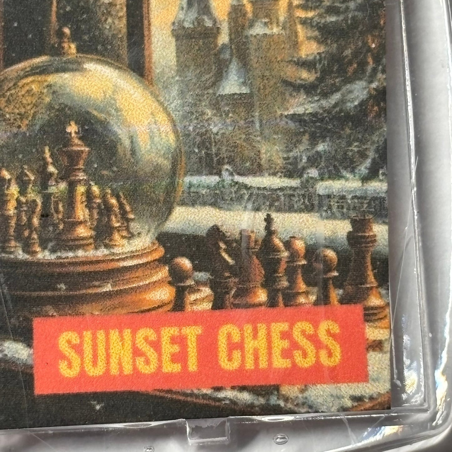 Snow Globe - Chess  Photo Keychain