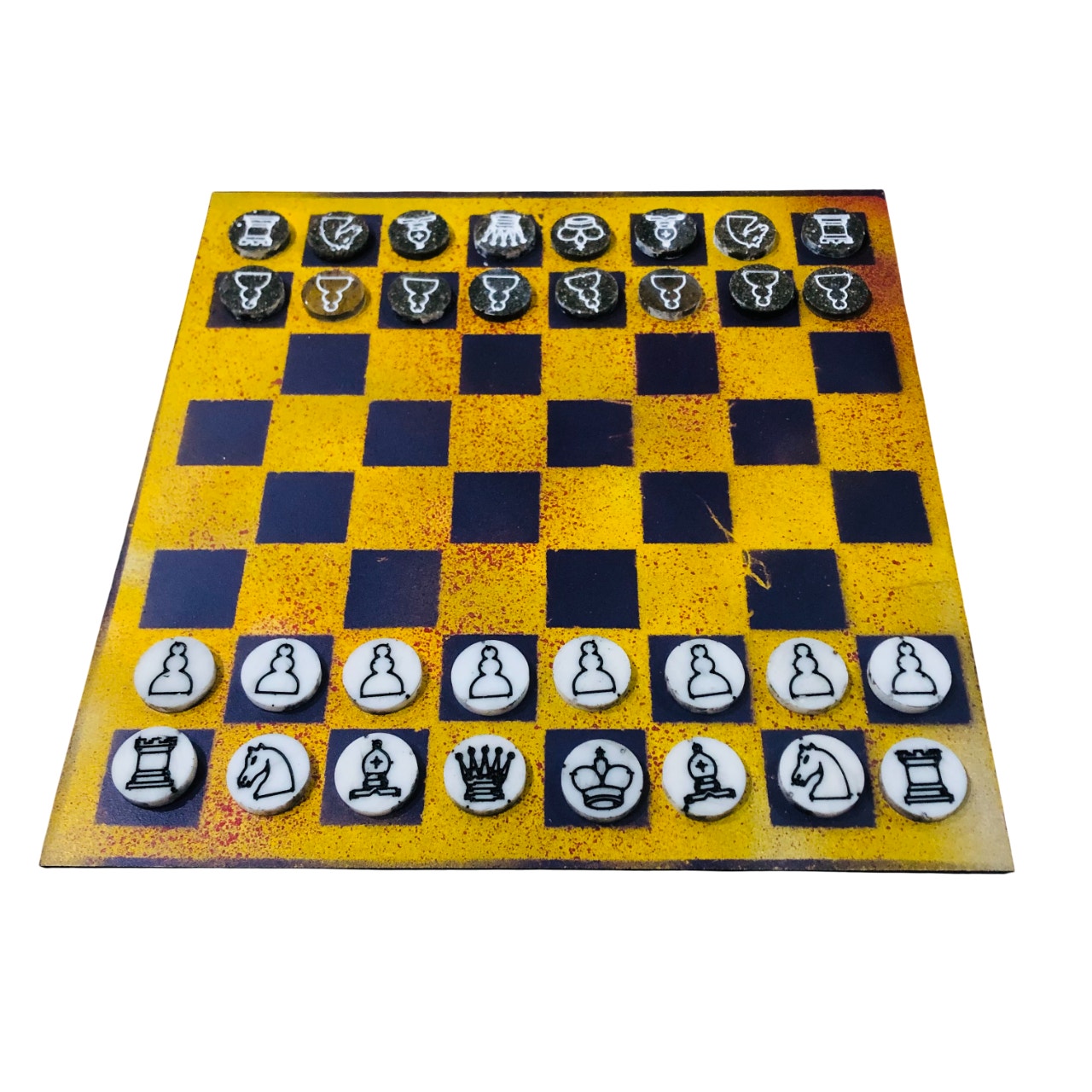 Royal Yellow - Painted Chess Set