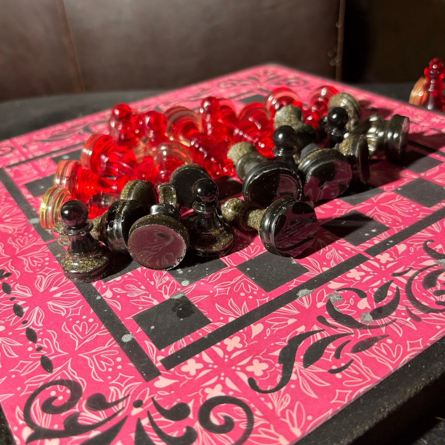 Royal Red - Scrapbook Chess Set