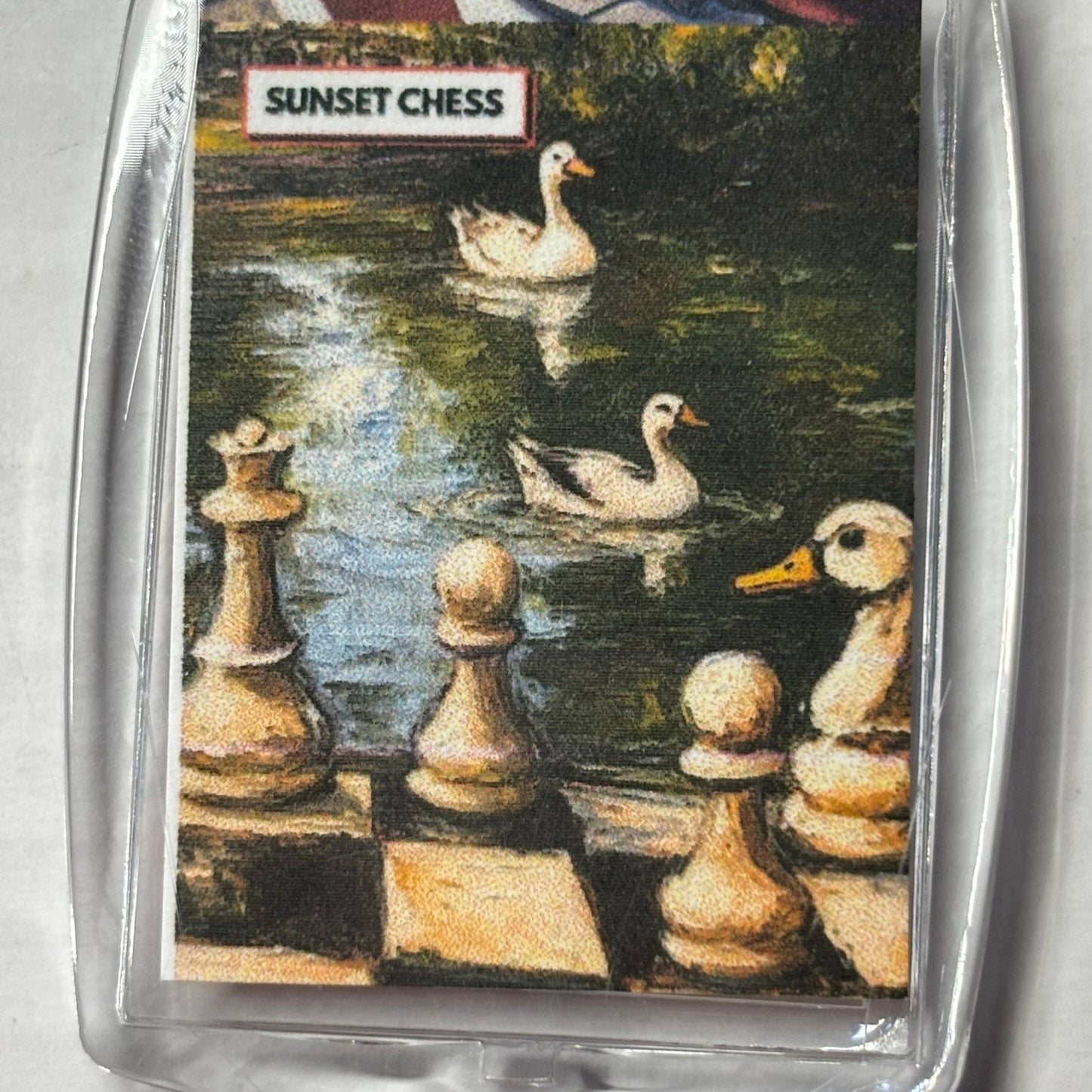 Duck Pond - Chess  Photo Keychain