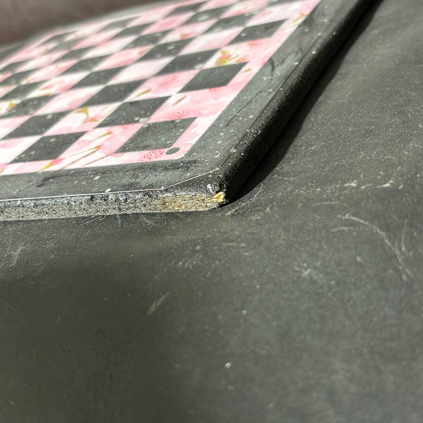 Soft Pink & Black - Scrapbook Chess Board