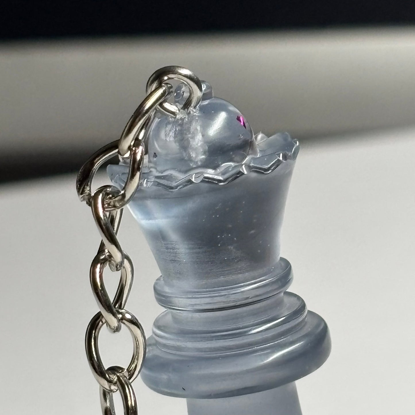 Light Blue Queen - Handmade Resin Keychain