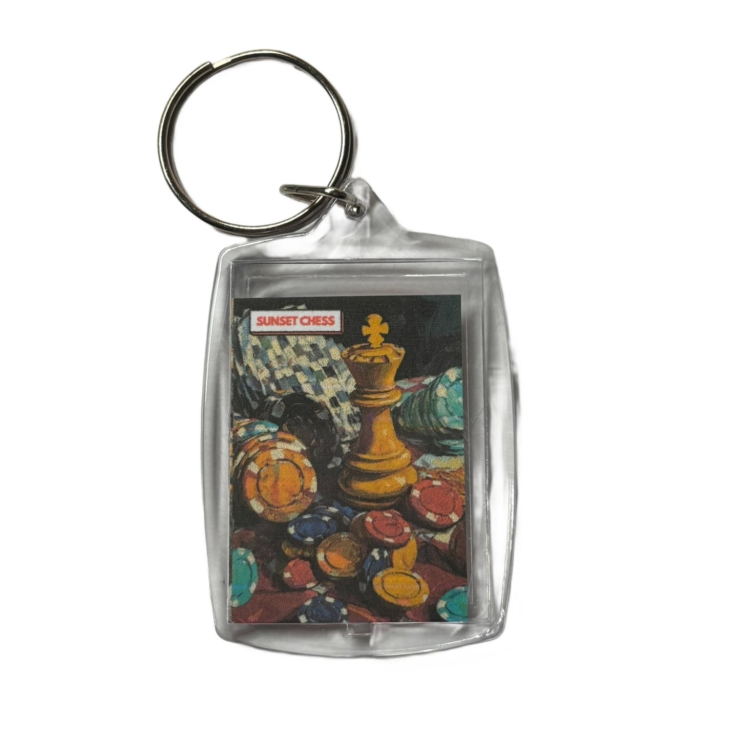Poker - Chess  Photo Keychain