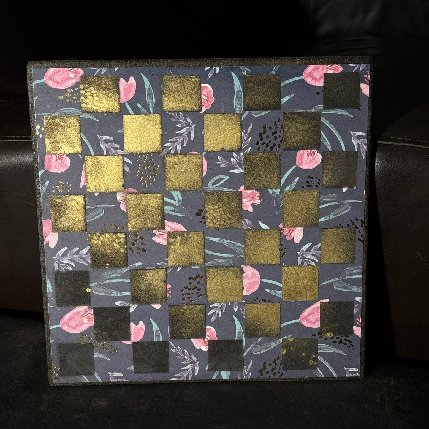 Golden Dark Forest - Scrapbook Chess Board