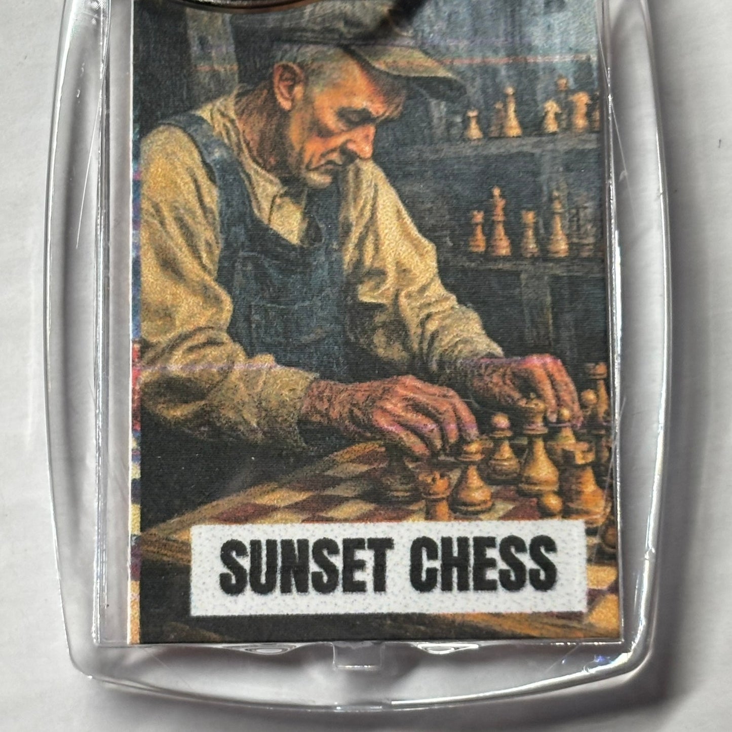 Hard Worker - Chess  Photo Keychain