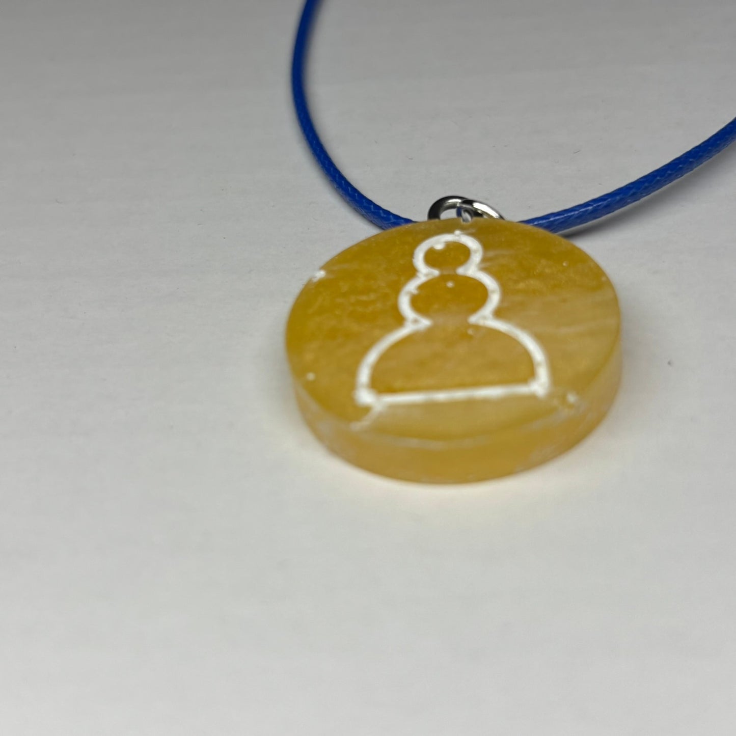 Yellow Pawn - Handmade Resin Chess Necklace