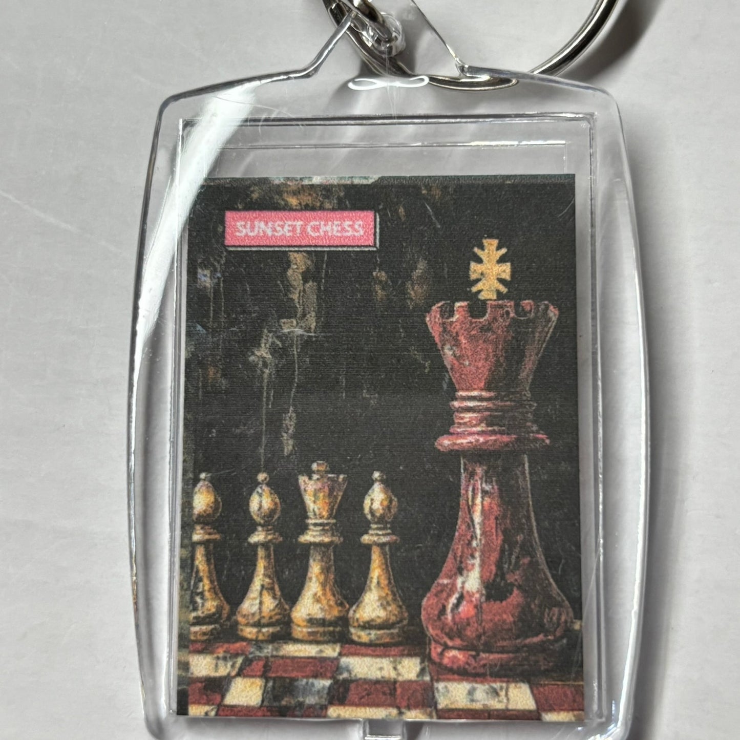 Blackboard - Chess  Photo Keychain